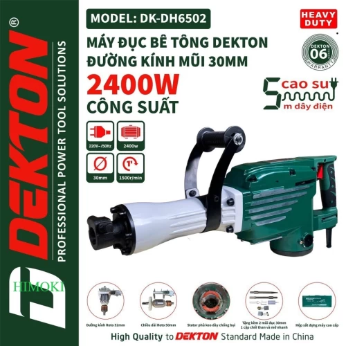 Máy Đục Bê Tông 2400W Dekton DK-DH6502